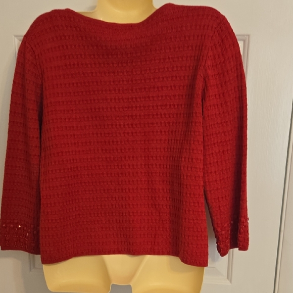Ruby Rd. Red Textured Cardigan - Picture 6 of 7